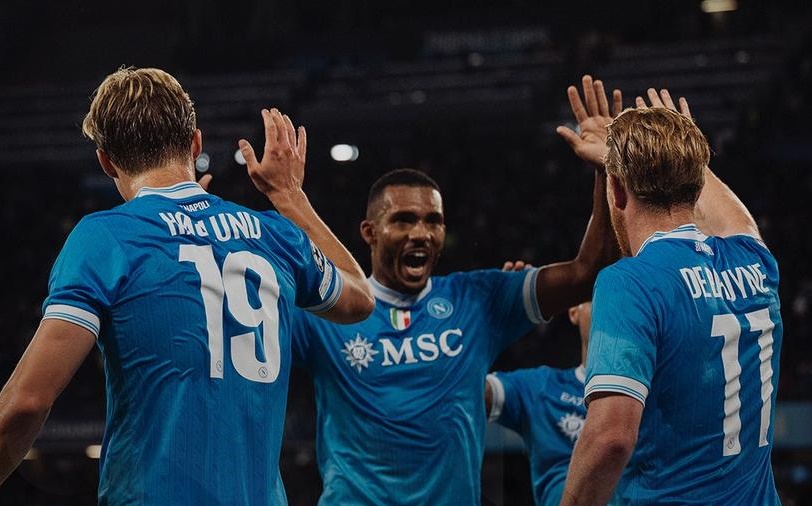 Duet Rasmus Hojlund - Kevin De Bruyne Bawa Napoli Sikat Sporting CP 2-1