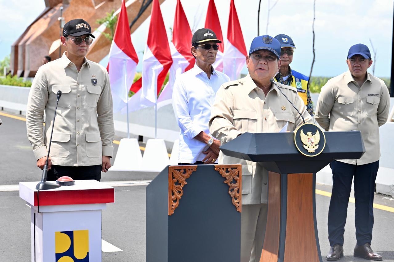 Prabowo Resmikan Proyek Infrastruktur Konektivitas Senilai Rp1,97 Triliun