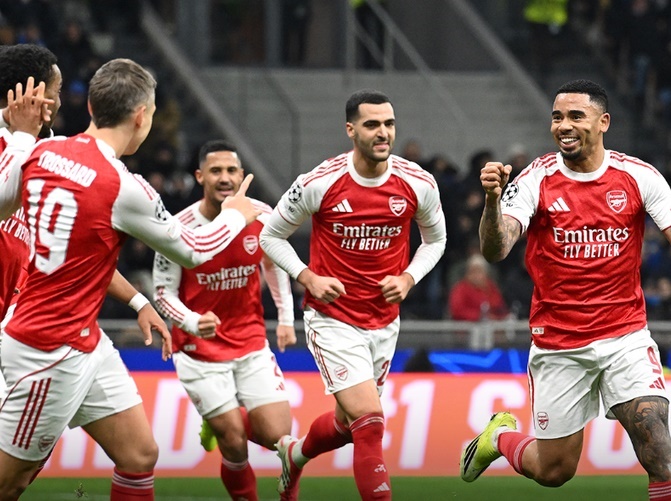 Arsenal Sempurna, Sikat Inter Milan, Amankan Tiket Babak 16 Besar