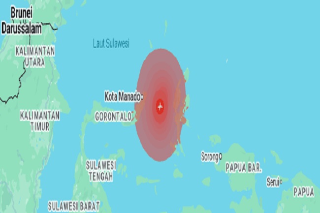 Gempa 7,6 Guncang Sulawesi Utara dan Maluku Utara, Picu Tsunami