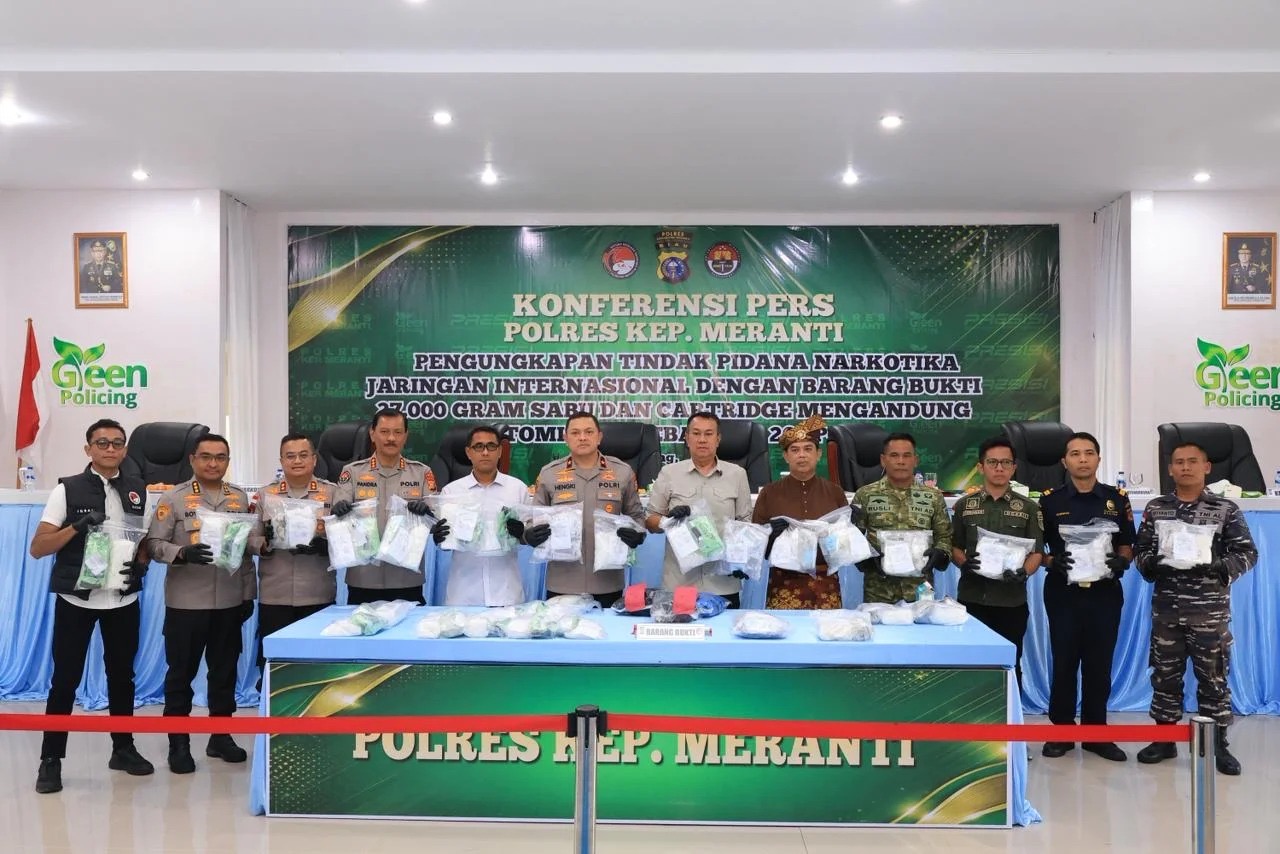 Pesisir Timur Sumatera Jadi Jalur Utama Masuknya Narkotika dari Luar Negeri