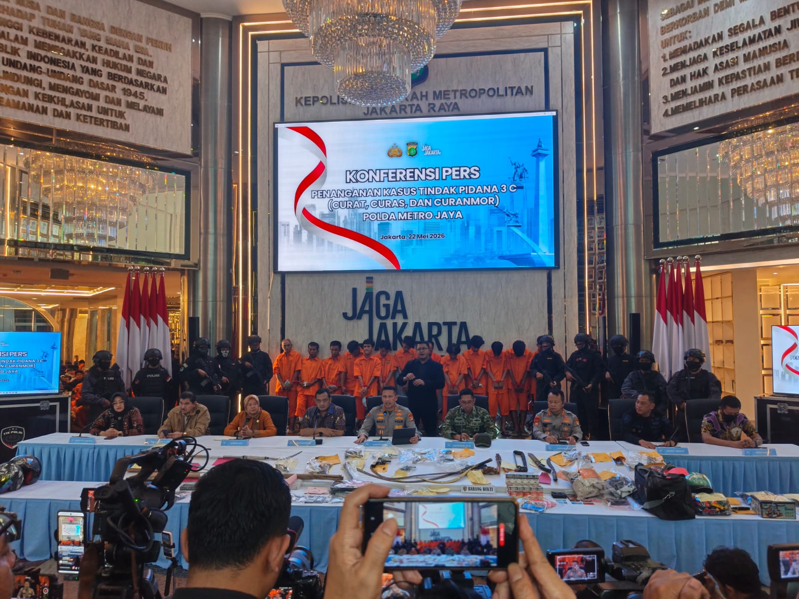 Polda Metro Ungkap 127 Kasus Kejahatan Jalanan di Bulan Mei