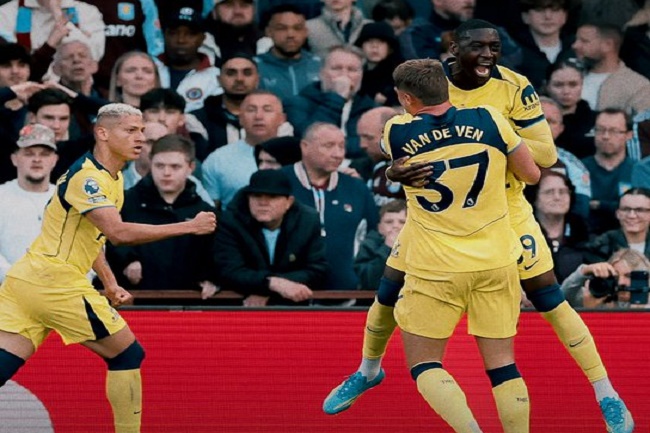 Tottenham Hotspur Mulai Keluar dari Zona Degradasi, Bekuk Aston Villa 1-2