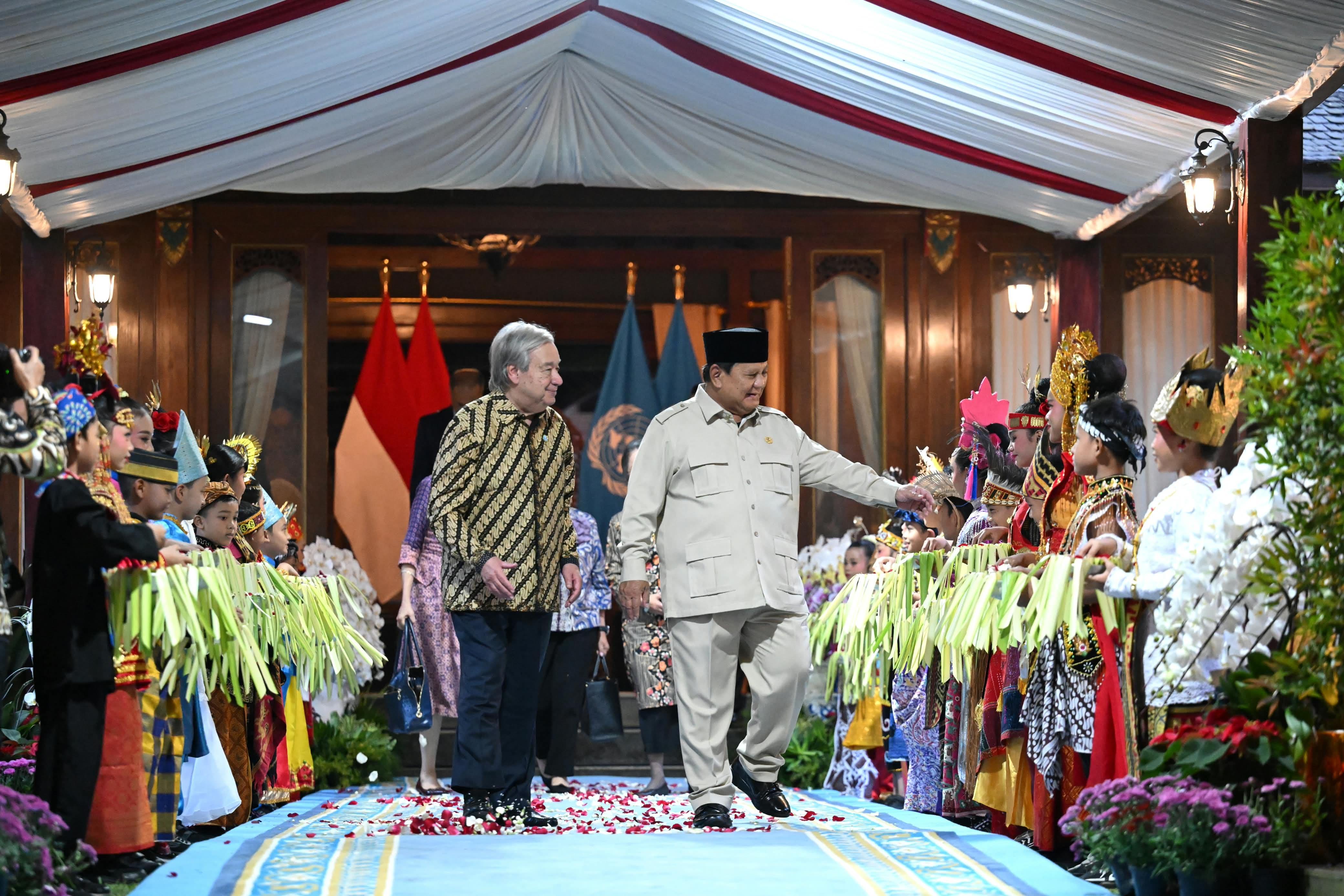 Prabowo Ajak Sekjen PBB Antonio Guterres ke Hambalang